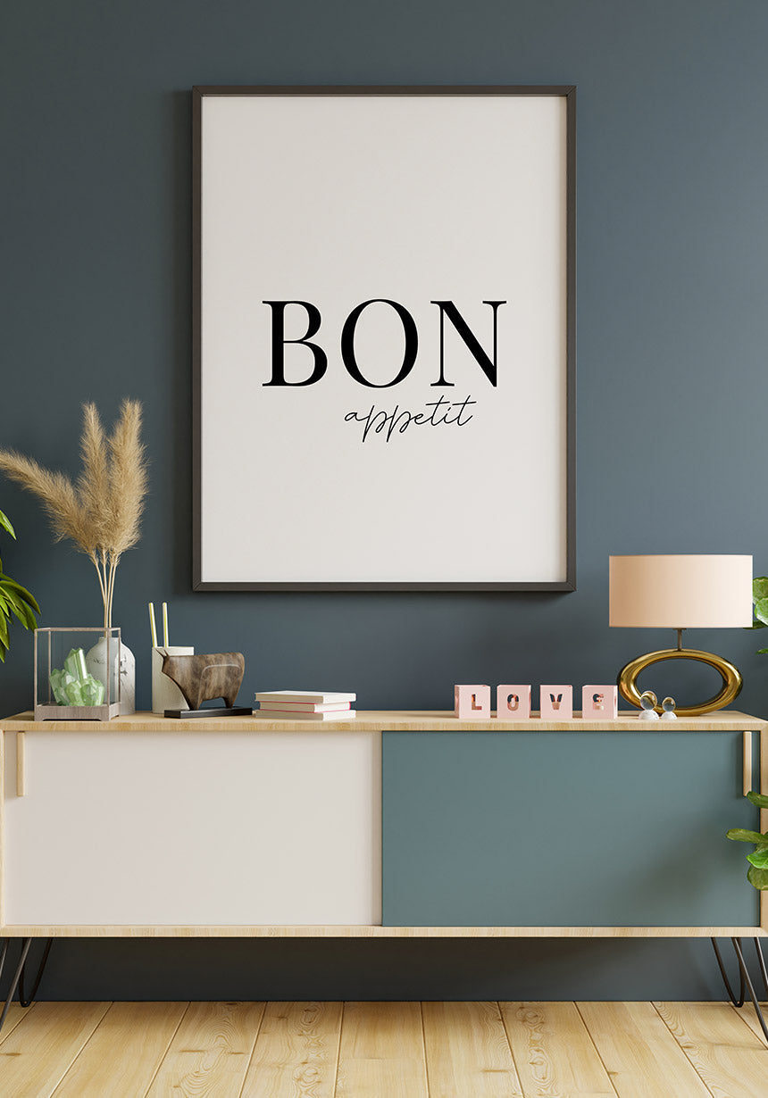 Bon appetit poster wall decoration