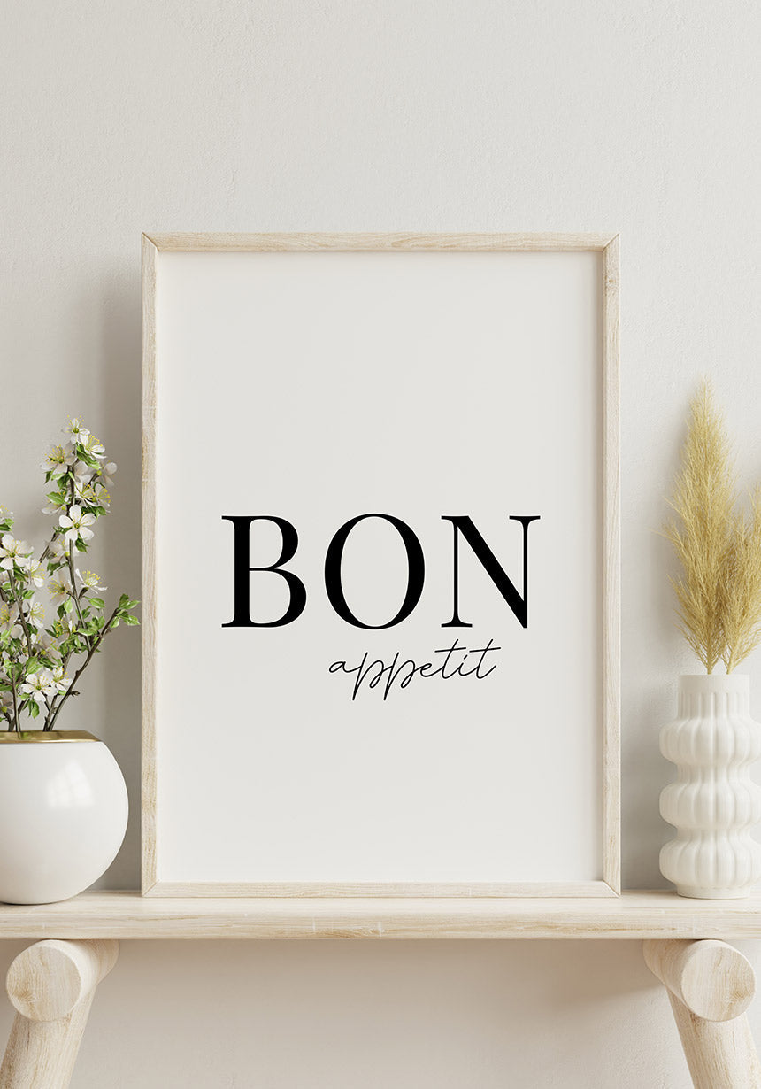 Bon appetit poster for home