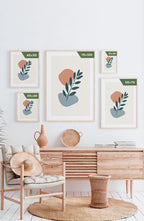 Botanical Shapes No1 Poster Sizes