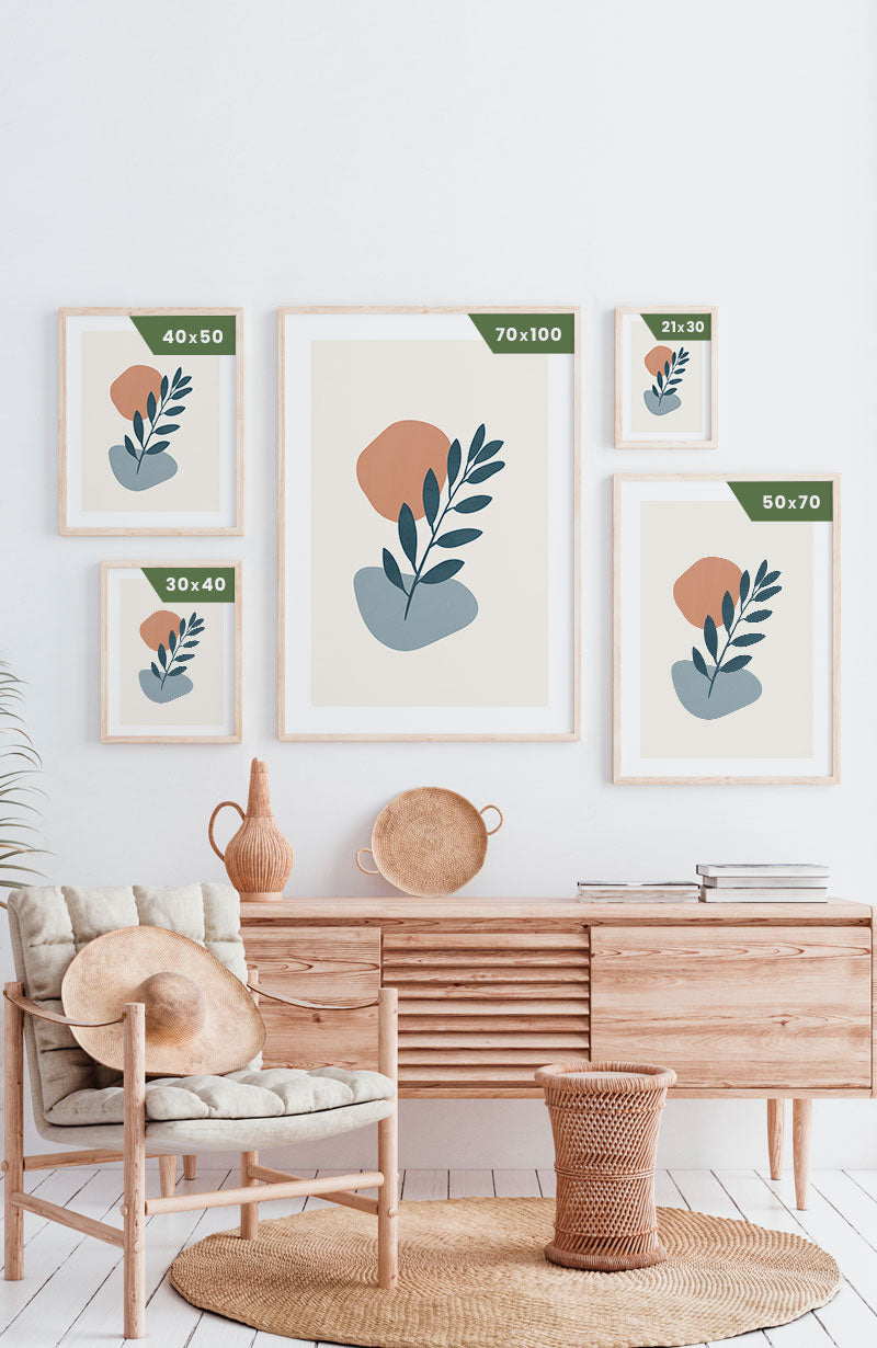 Botanical Shapes No1 Poster Sizes