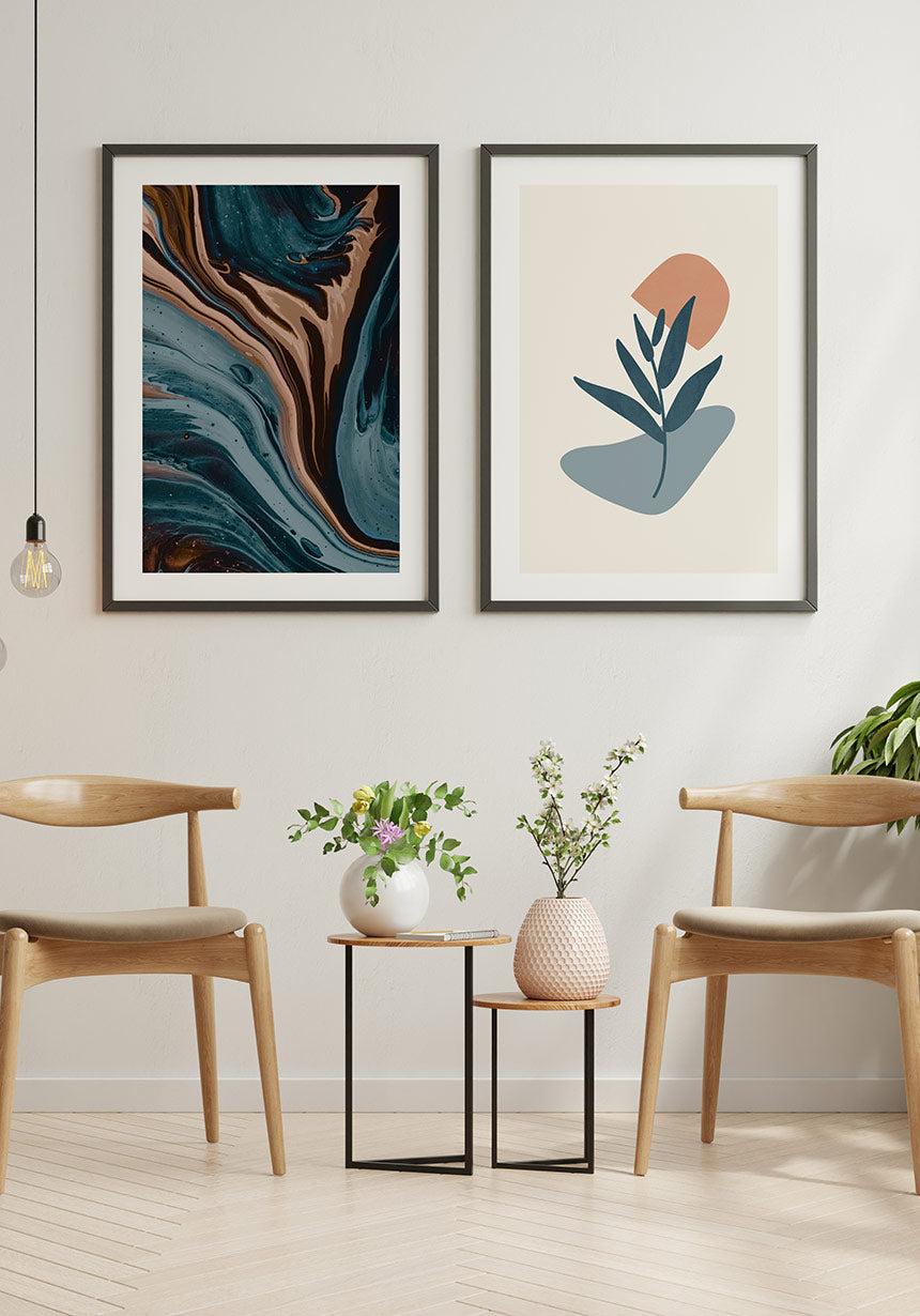 Botanical Shapes No2 Poster Wall Deco Living Room