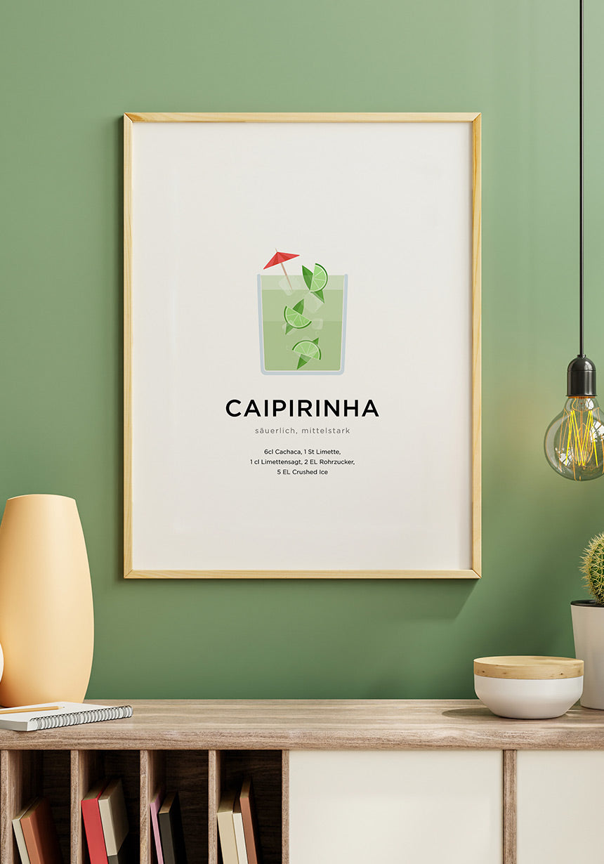 Caipirinha Cocktail Poster