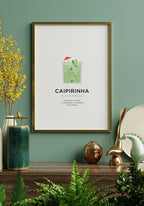 Caipirinha Cocktail Poster as a gift