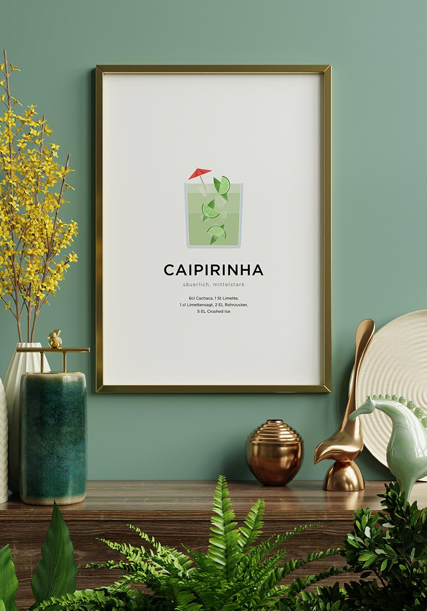 Caipirinha Cocktail Poster as a gift