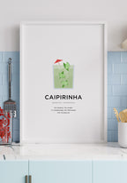 Caipirinha Cocktail Poster for the Kitchen