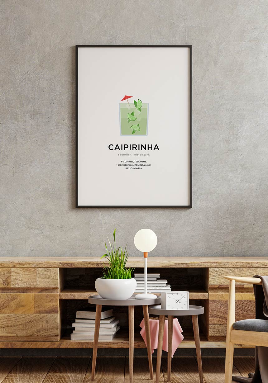 Caipirinha Cocktail Poster
