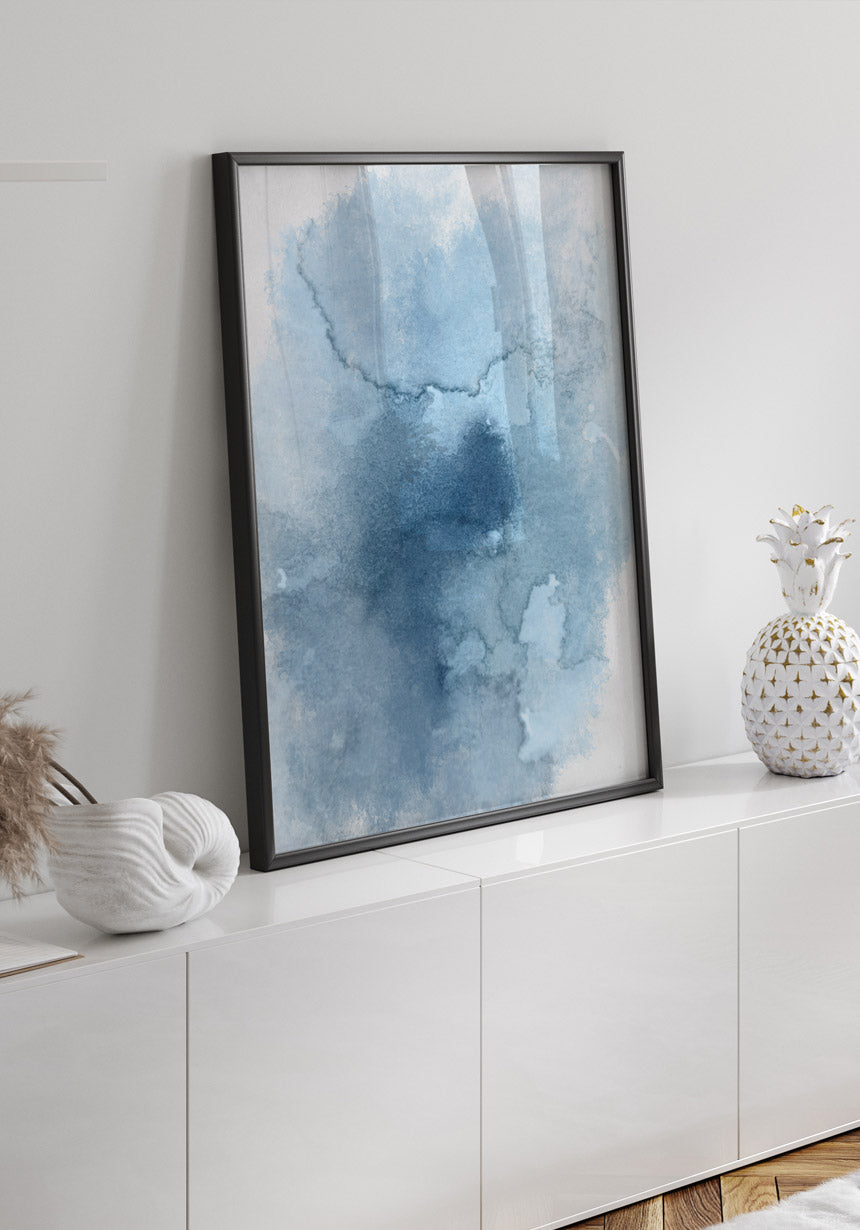 Watercolor texture poster in frame