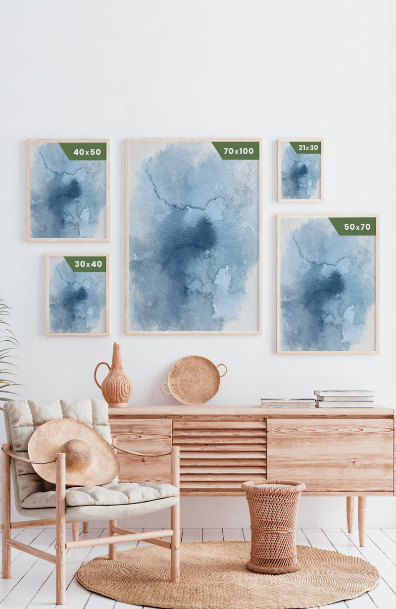 Poster Calm Watercolors Texture Poster Sizes