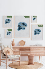Poster Calm Watercolors Be Happy Poster Sizes