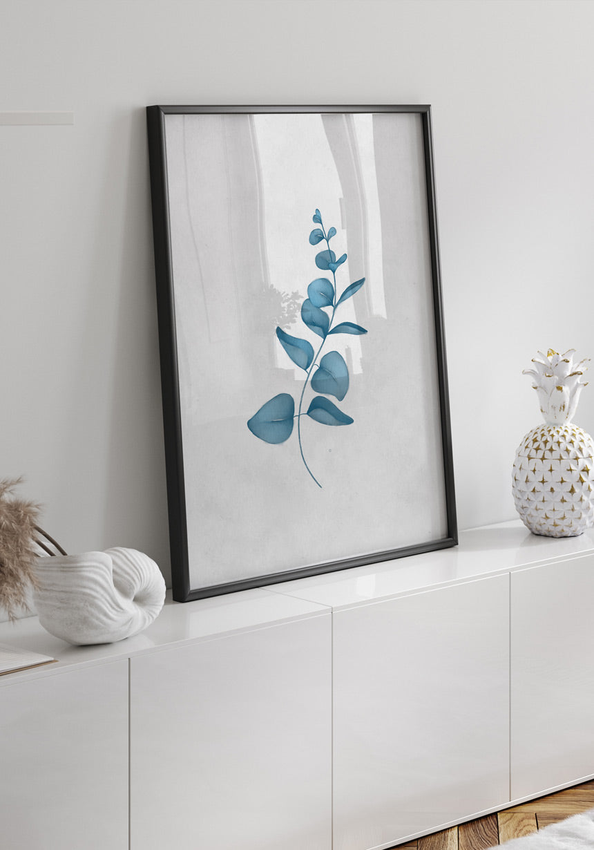 Poster Calm Watercolors Eucalyptus for Home