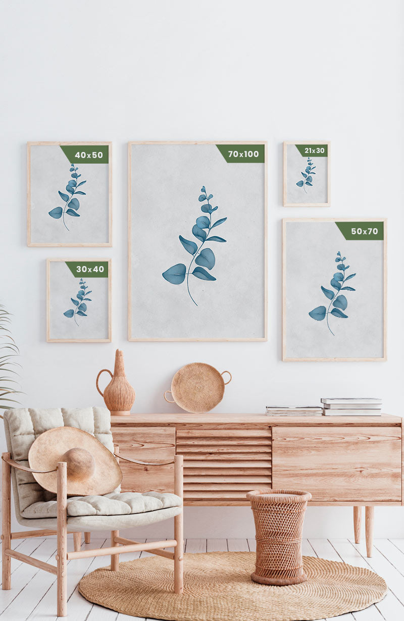 Poster Calm Watercolors Eukalyptus poster sizes
