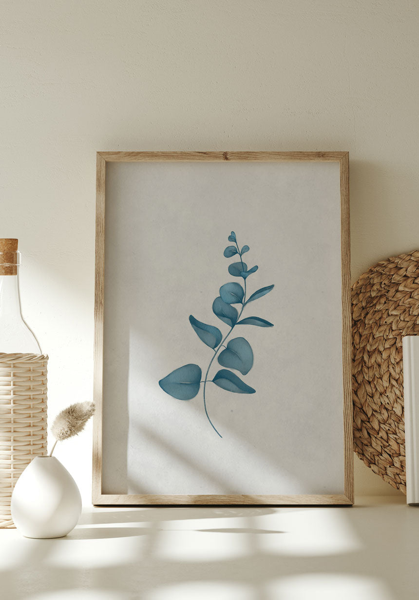 Poster Calm Watercolors Eukalyptus bedroom poster