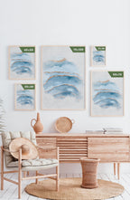 Poster Calm Watercolors marbled poster sizes