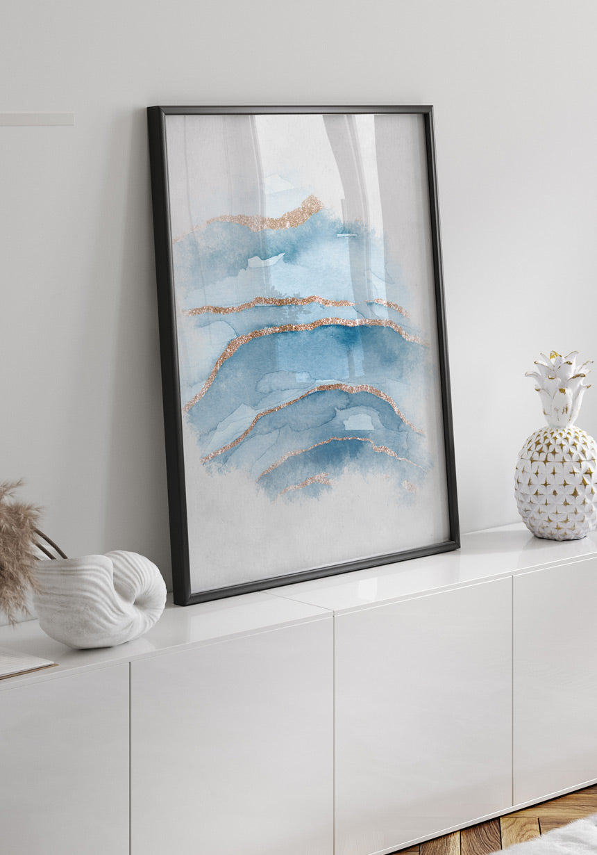 Poster Calm Watercolors marble for living room