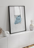 Poster Calm Watercolors Time to relax Living room