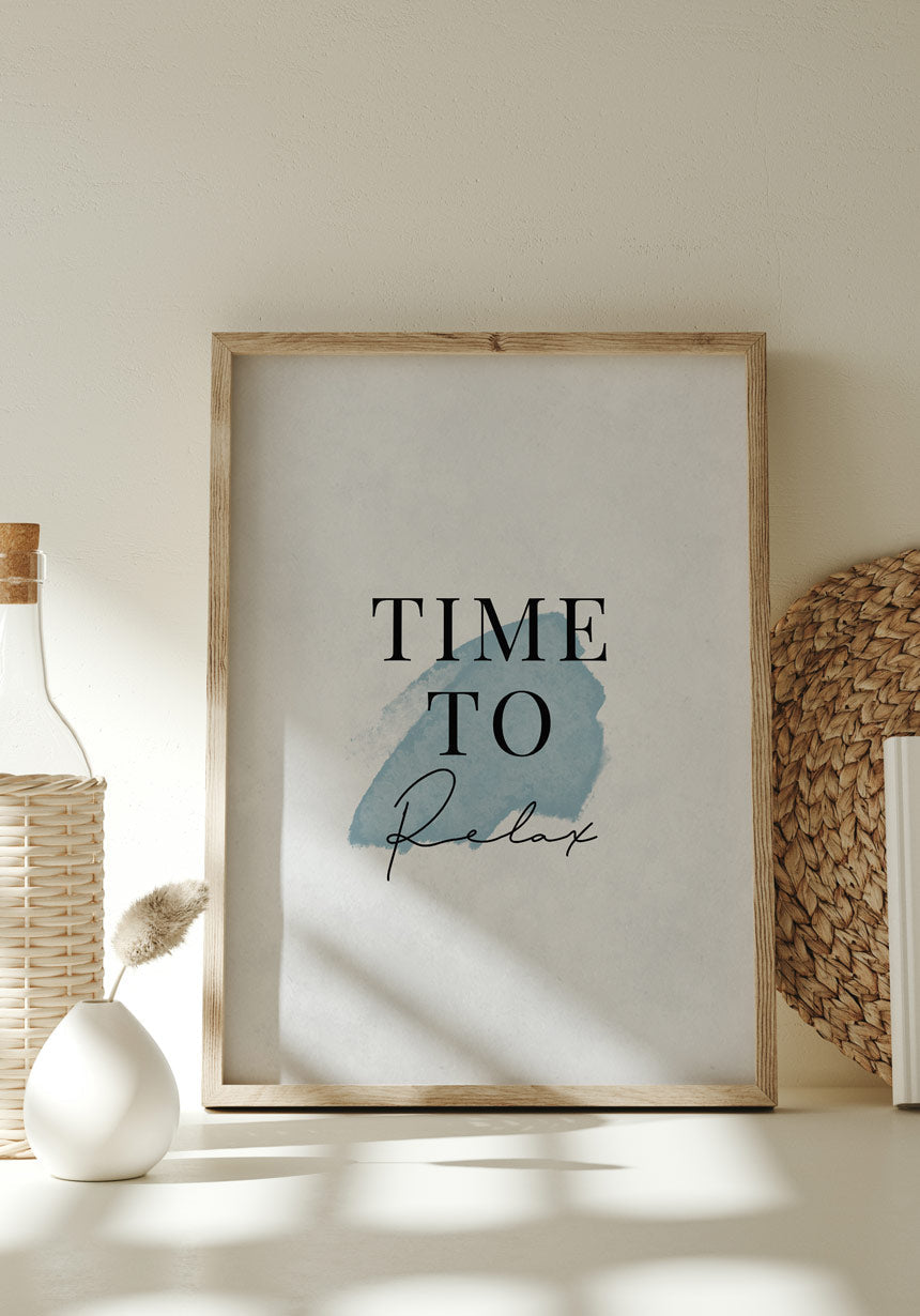Poster Calm Watercolors Time to relax