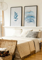 Poster Calm Watercolors Krätuer branch in the bedroom