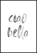 Poster Ciao Bella Typography brush