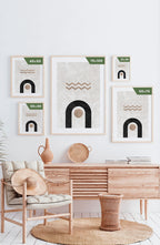 Circle and Wave Geometry Poster Sizes
