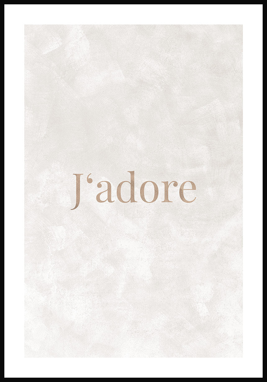 J'adore Typography Poster