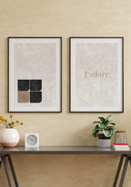J'adore Typografie Poster Bilderwand