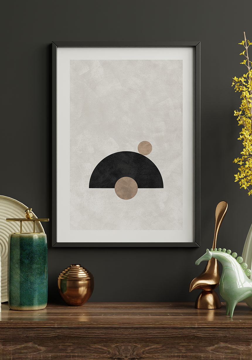 Circle shapes Bauhaus Poster modern poster