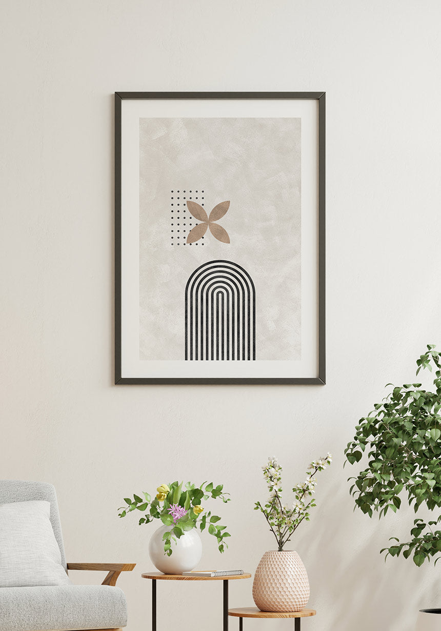 Lines and Circles Bauhaus Poster Wanddeko