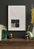 Round corners Bauhaus Poster left below
