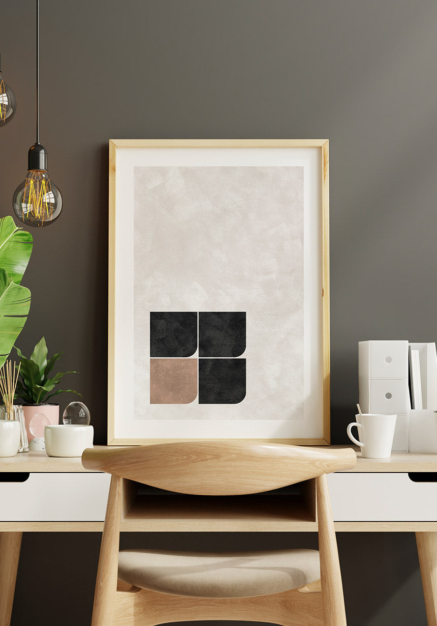 Round corners Bauhaus Poster modern