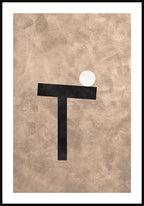 T with Circle Bauhaus Poster
