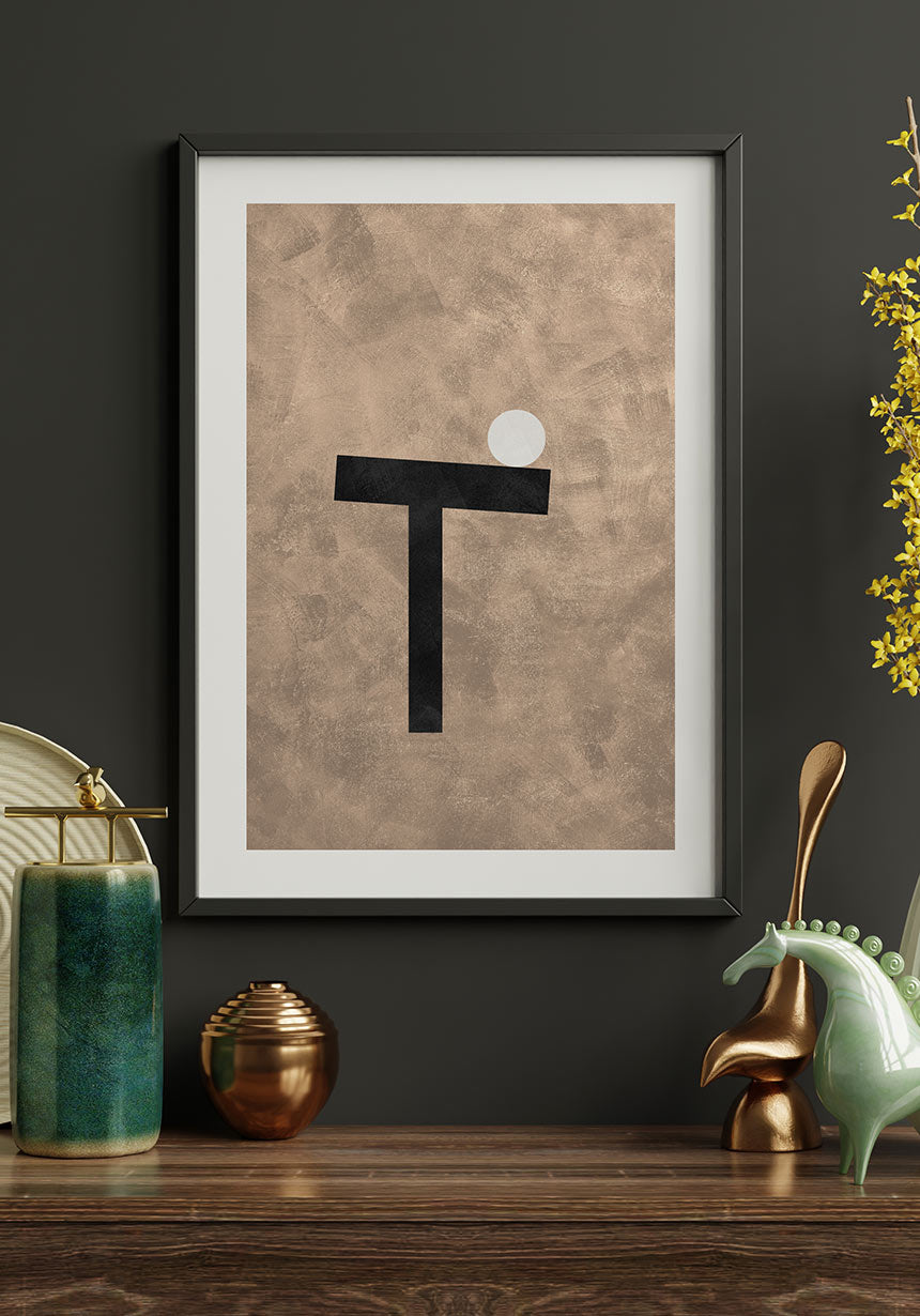 T with Circle Bauhaus Poster