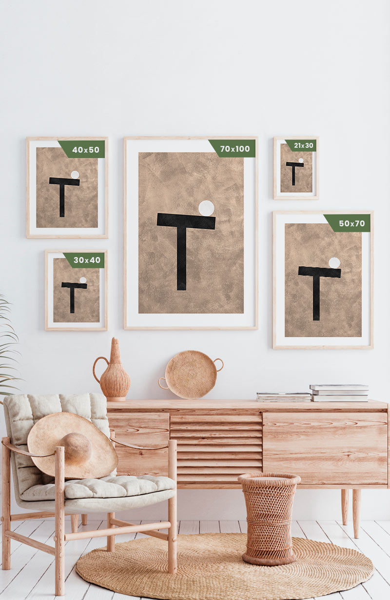T with circle Bauhaus poster sizes