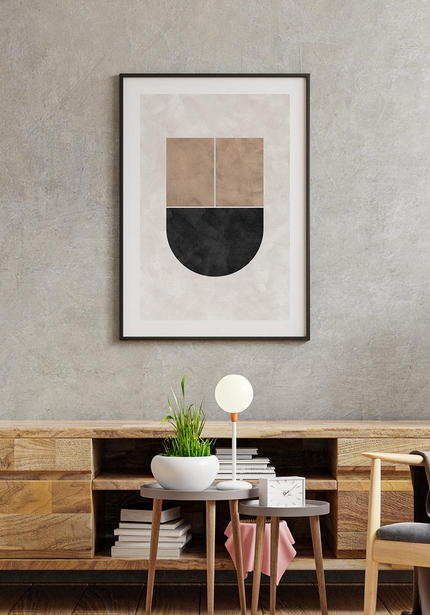 U-Form Bauhaus Poster in Copper Color