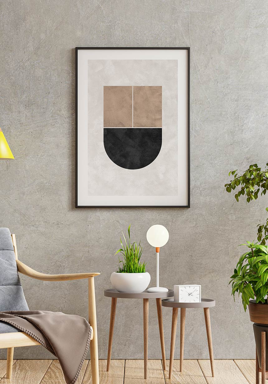 U-Form Bauhaus Poster with Texture