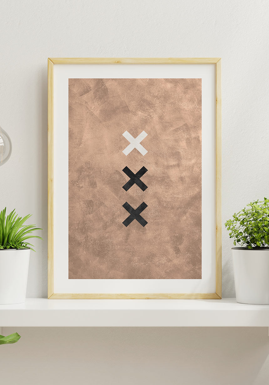 X X X poster white black