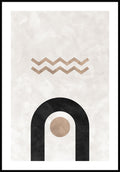 Circle and Wave Geometry Poster