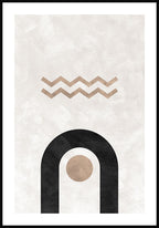 Circle and Wave Geometry Poster