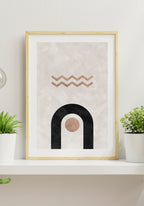 Circle and Wave Geometry Poster Image Frame
