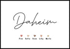 Personalisierbares Poster Daheim