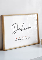 Personalised Home Family Poster
