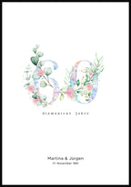 Diamant Hochzeit - Personalisierbares Poster