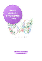 Diamant Hochzeit - Personalisierbares Poster Daten