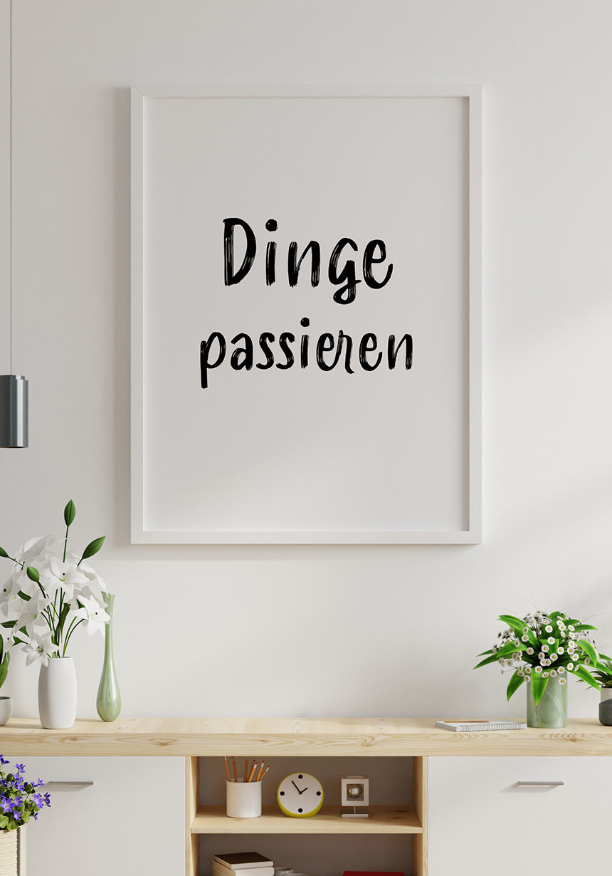 Poster Things happen white frame