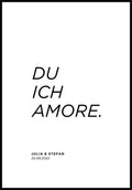 Personalisiertes Poster Du Ich Amore 