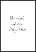 You have to listen to your heart Poster