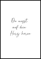 You have to listen to your heart Poster