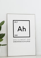 Ah the element of surprise poster typography