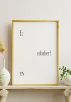 It escalates eh poster party