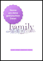 Family personalisierbares Poster mit Blumen deine Daten