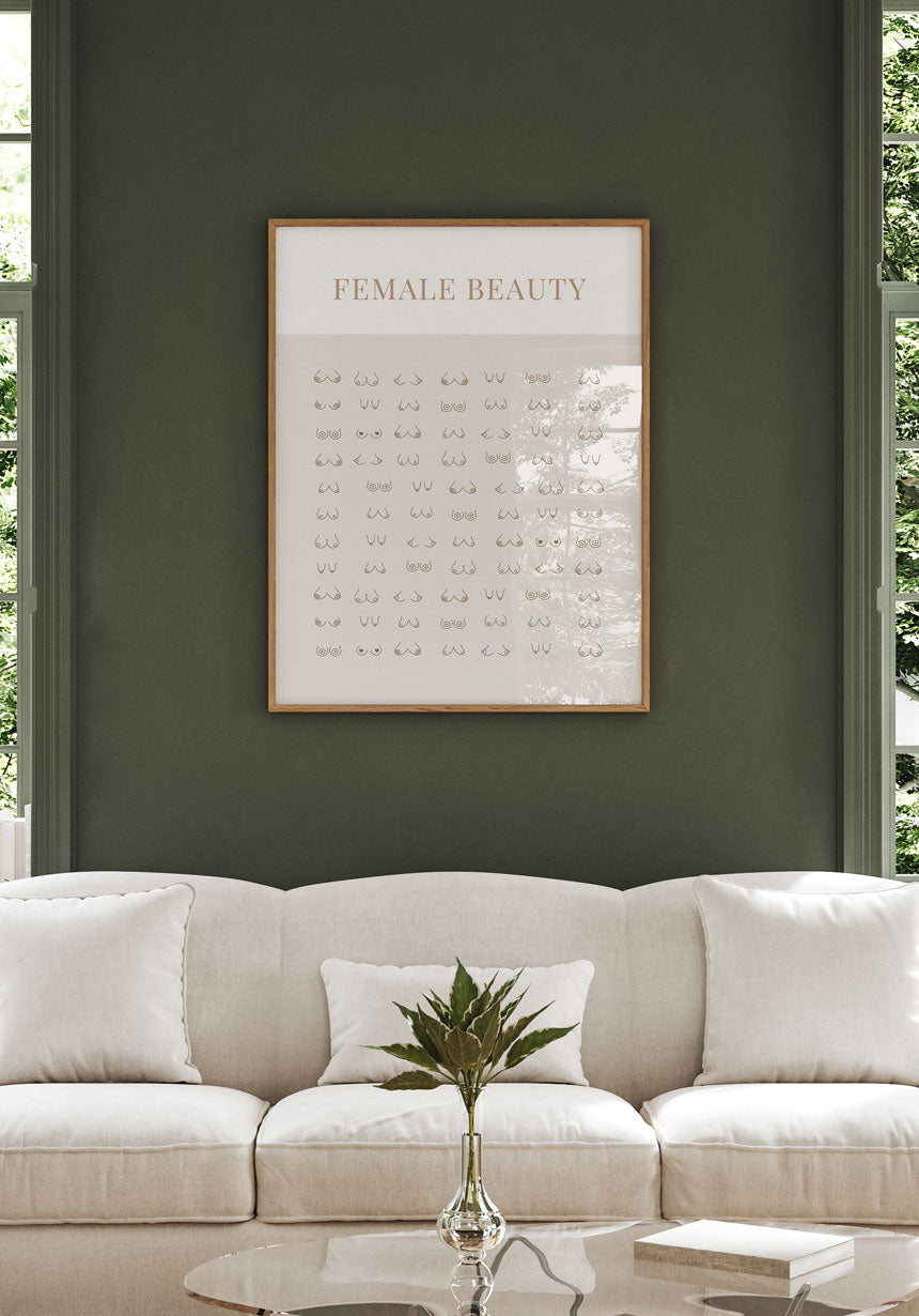 Poster female beauty bus forms in the living room